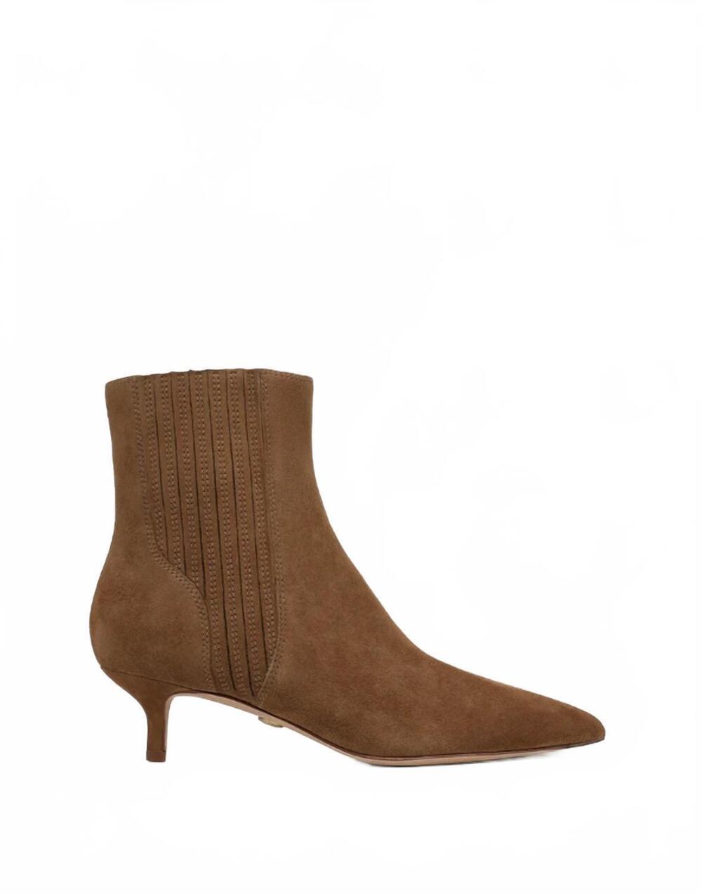 NEW VERONICA BEARD women's lisa kitten heel bootie in hazelwood suede